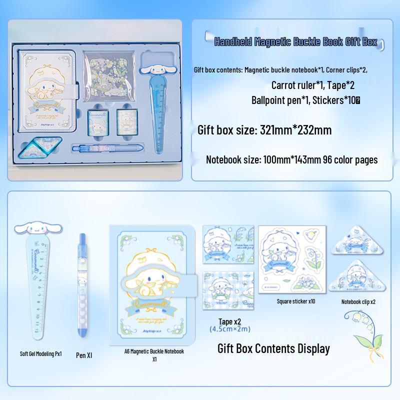 Sanrio Kuromi Planner Gift Box: Elegant Magnetic Notebook for Children's Birthday (June 1st)