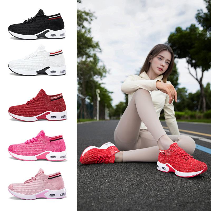 2025 new spring shoes women's air cushion shoes Korean version fashion trend foreign trade women's shoes soft sole breathable sports shoes women