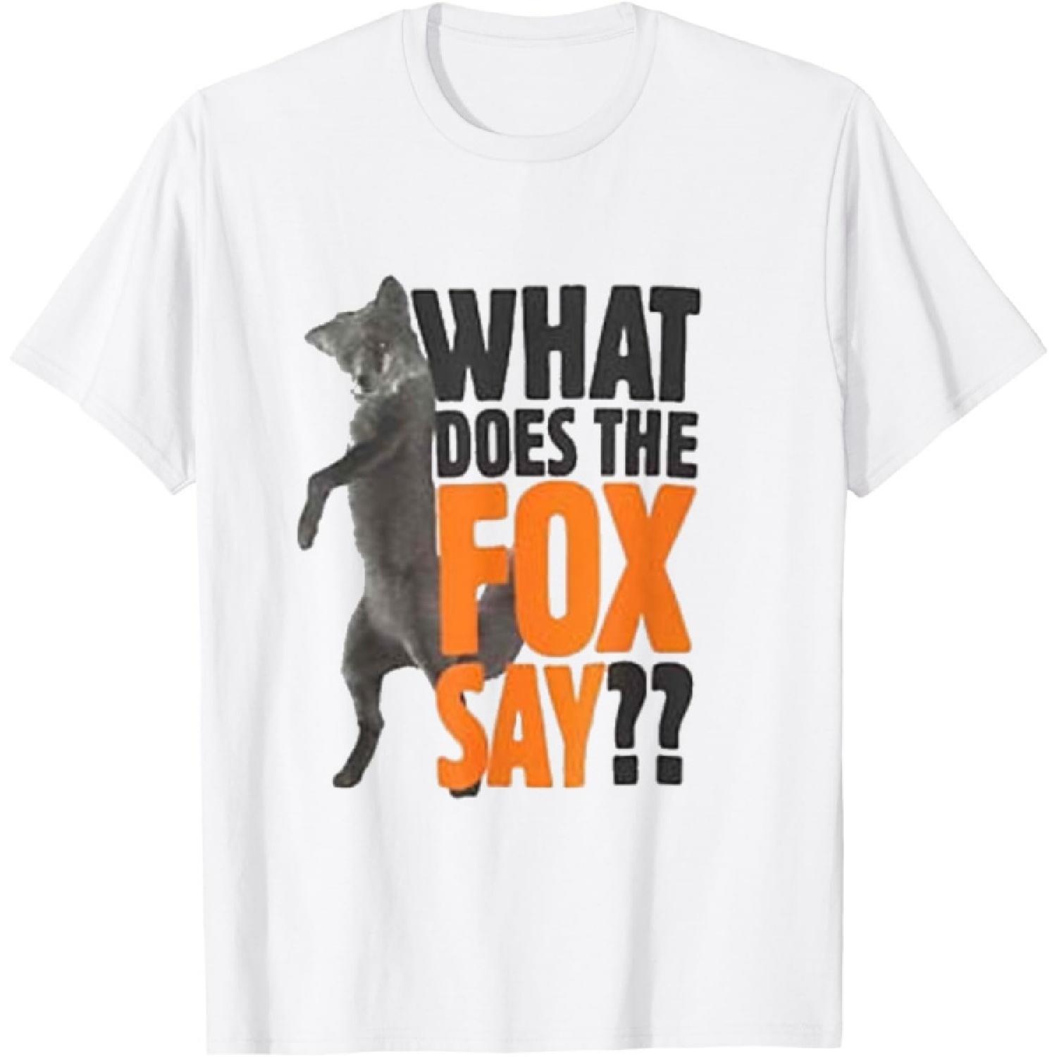 

WHAT DOES THE FOX SAY GIFT TSHIRT T-Shirt XXXXXL білий