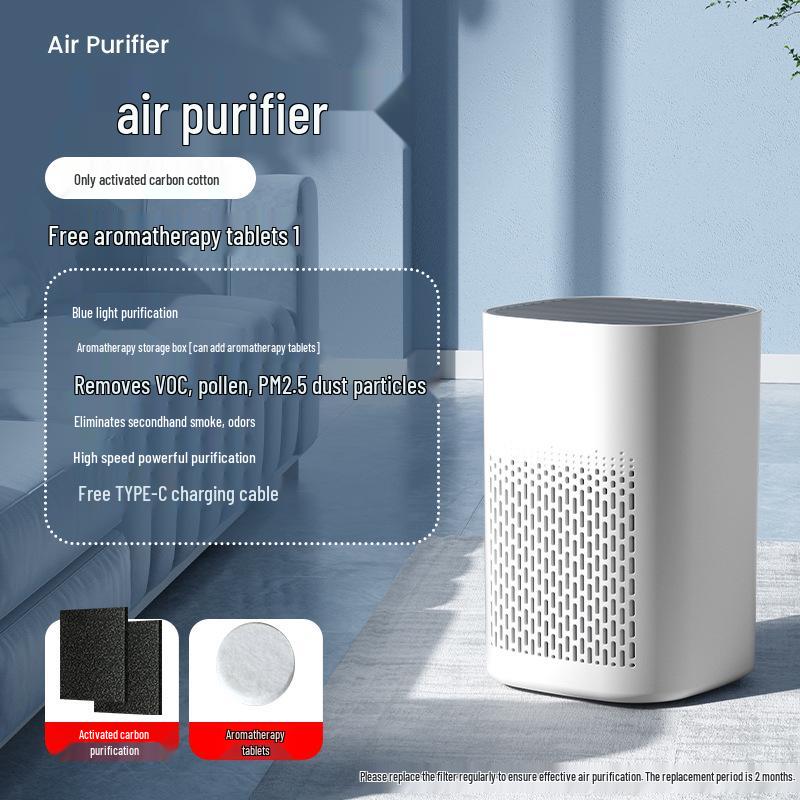 USB Portable Air Purifier for Smoke and Odor Removal - Household Formaldehyde Eliminator