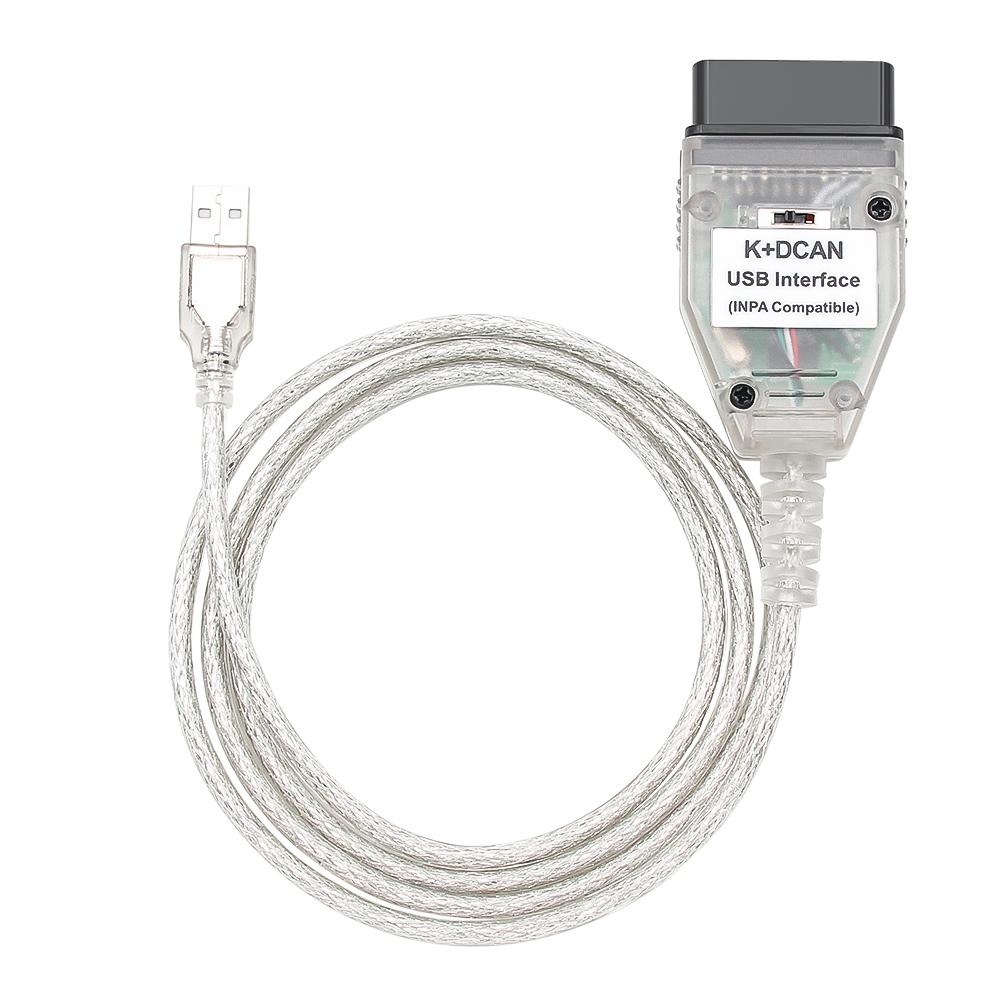 

INPA K+CAN K+DCAN Автомобильный разъем Код диагностического инструмента Переключатель OBD2 USB Интерфейс для BMW OBD2 Сканер OBDII Считыватель белый