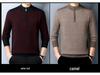 Brand Men's Wool Half-Zip Sweater - 2025 Autumn/Winter Edition: Thick, Warm Middle-Aged Dad Style Base Layer