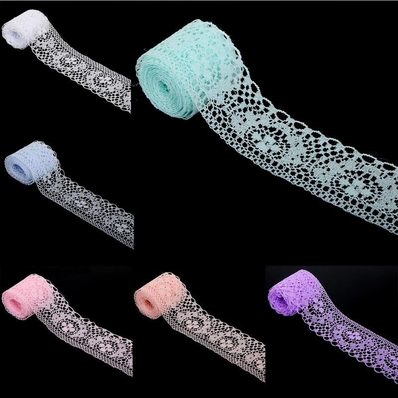 10Yard/lot Lace Trim Ribbon 4cm Rustic Wedding Decoration Handcrafted Embroidered Party Clothes Dress Decoraiton