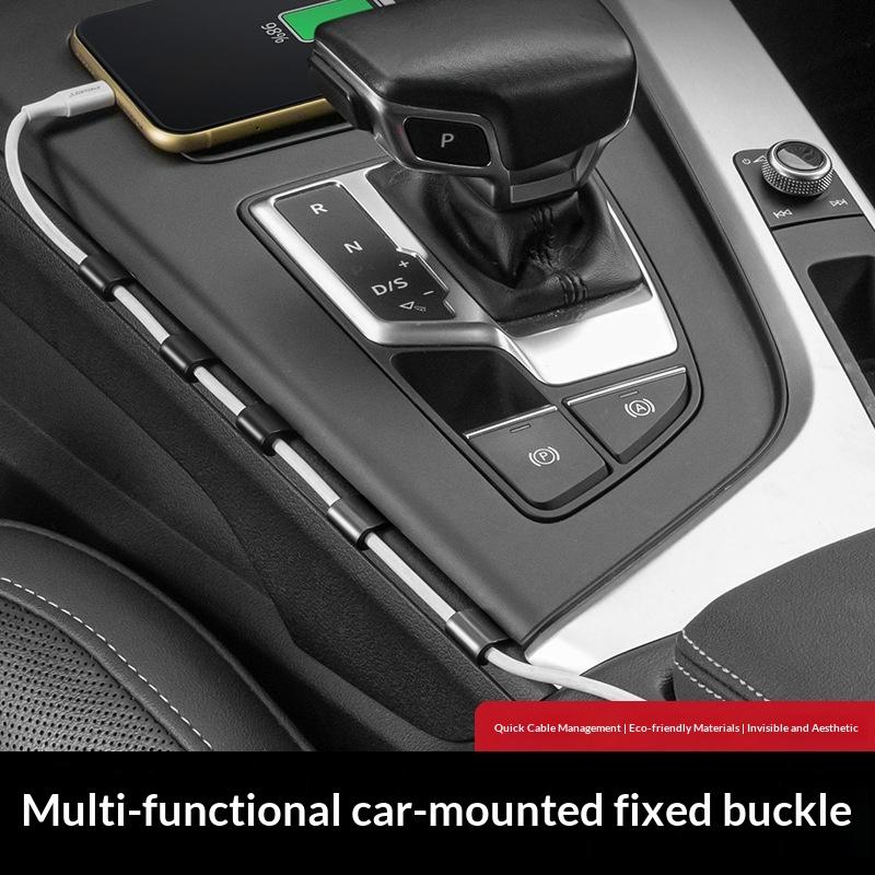 Mini Self-Adhesive Wire Clips 6/12Pcs Car USB Cable Holder Multi-Functional Fixing Clamp Auto Interior Organizer