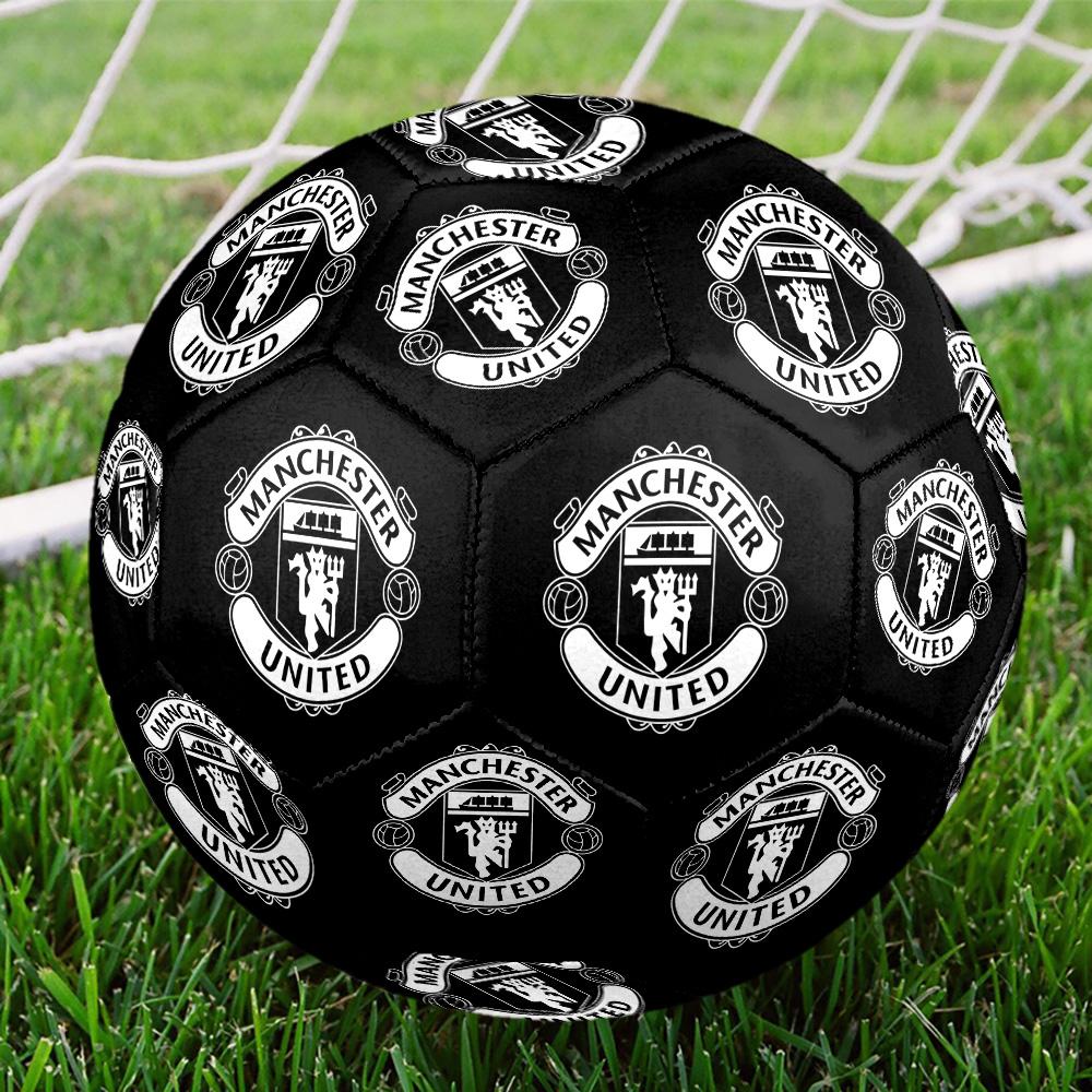 Man Utd logoSoccer Ball Colorful All Ages Machine Stitched PVC Competition Ready Durable High-Bounce
