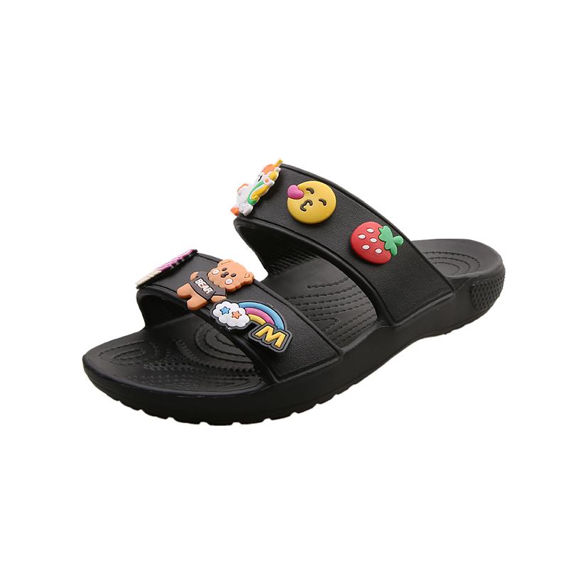 Fashion 2025 Comfortable Slippers Striped Cartoon Platform Sandals Ladies Outdoor Shoes Women Summer Casual Slides Beach Sandals