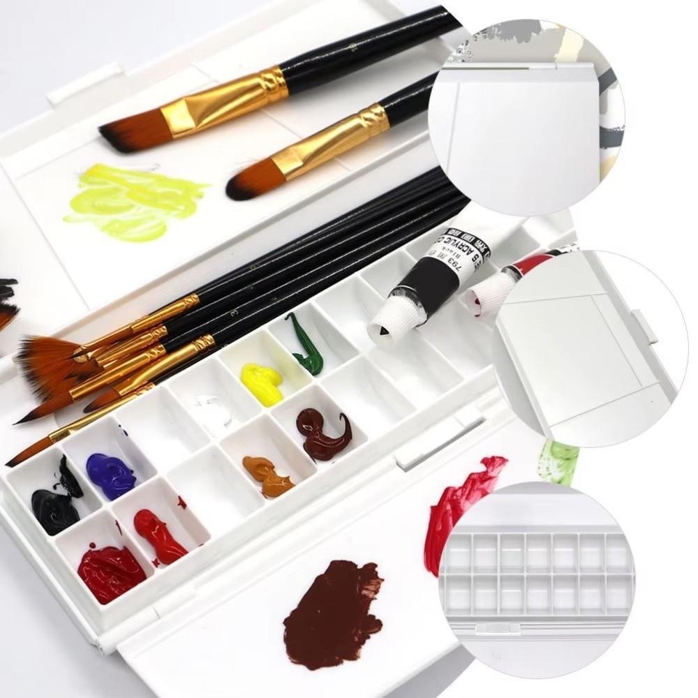 Foldable Travel Painting Palette 24 Grids Watercolor Mixing Tray Art Supplies