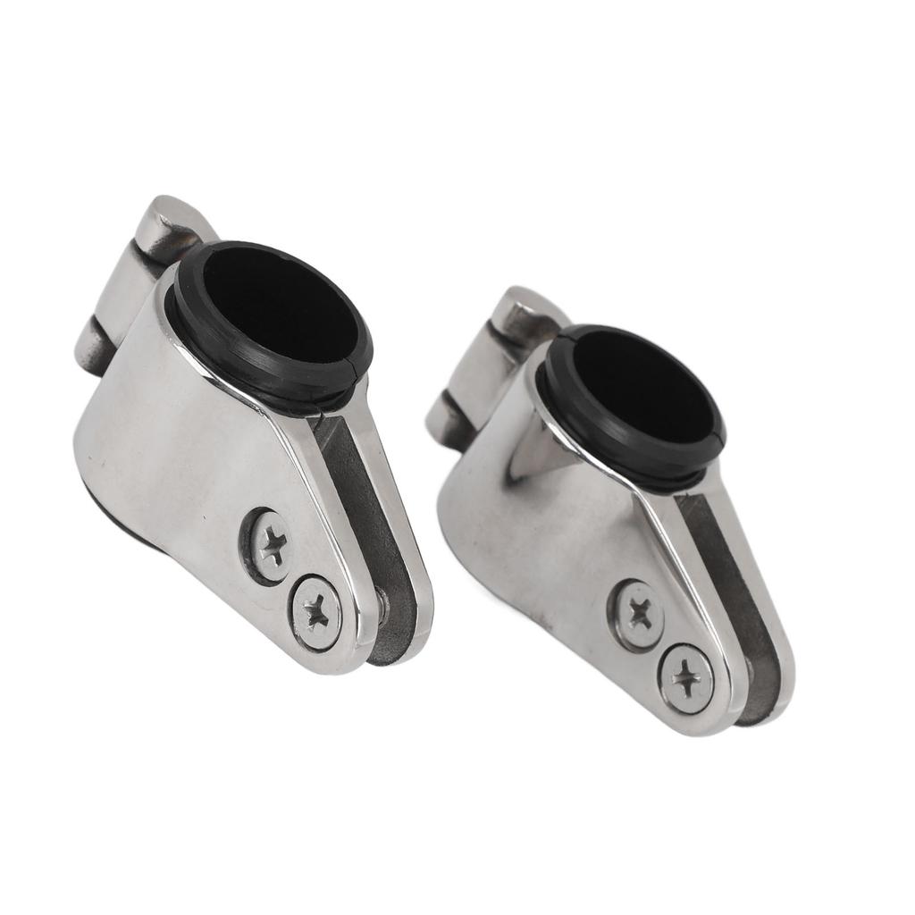 2Pcs Boat Top Hinged Jaw Slide Rail Mount 22mm 316 Stainless Steel Slide Hinged Marine Hardware with Nylon Bushing for