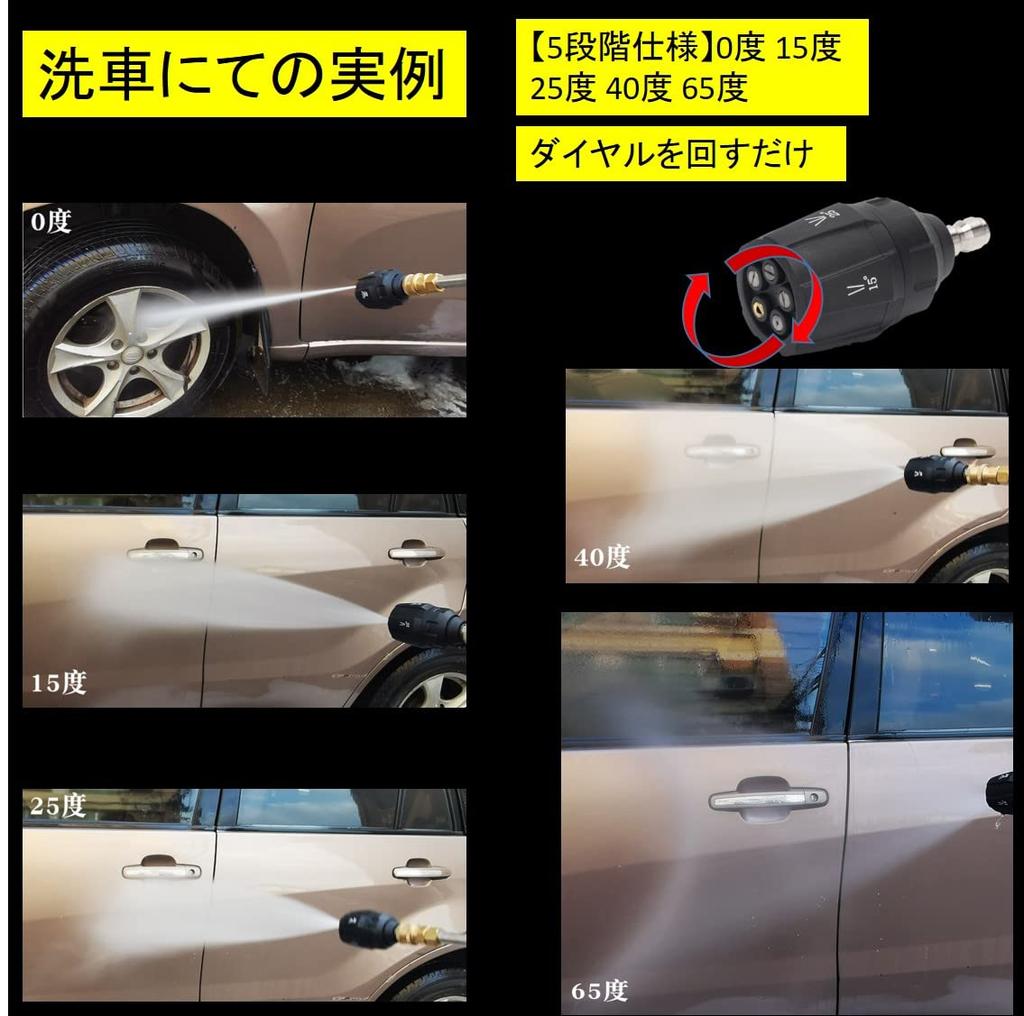 ST TS Multi-Spray Nozzle Head for Pressure Washers, 5-Level Adjustment, 1/4" Quick Coupler, One-Touch Detachable