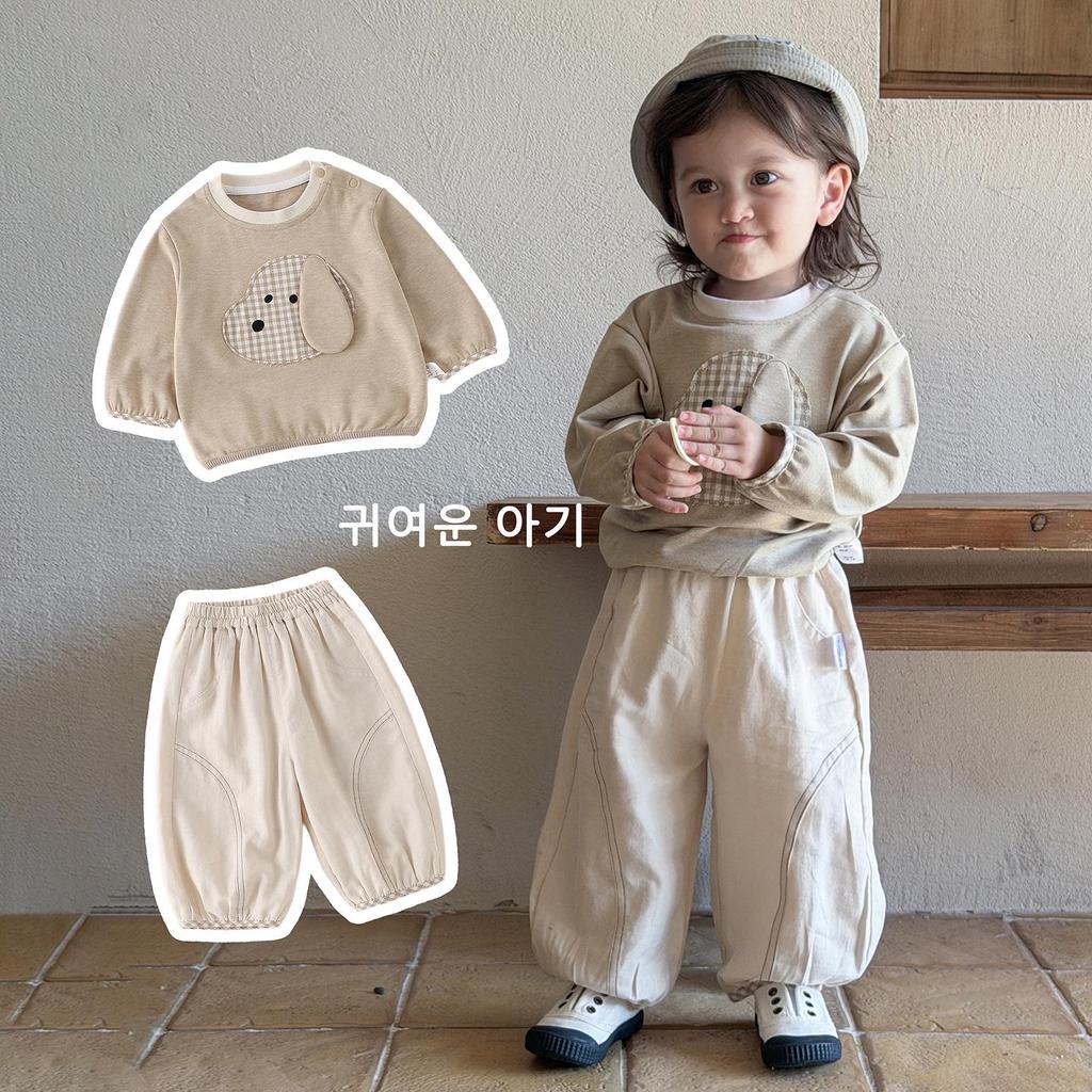 Koreanischer Stil Erster Geburtstag Baby & Kleinkind Frühling Hoodie und Jogginghosen Set