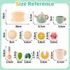 15PCS Wooden Afternoon Tea Set for Kids Pretend Play Kitchen Toys Early Educational Toys Role Play Game for Boys & Girls
