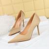 Fashion Large Size 43 Pointed Shoes Woman Pumps Professional OL High Heels Office Shoes Silks Satins Women Heels Stilettos Ladies Shoes