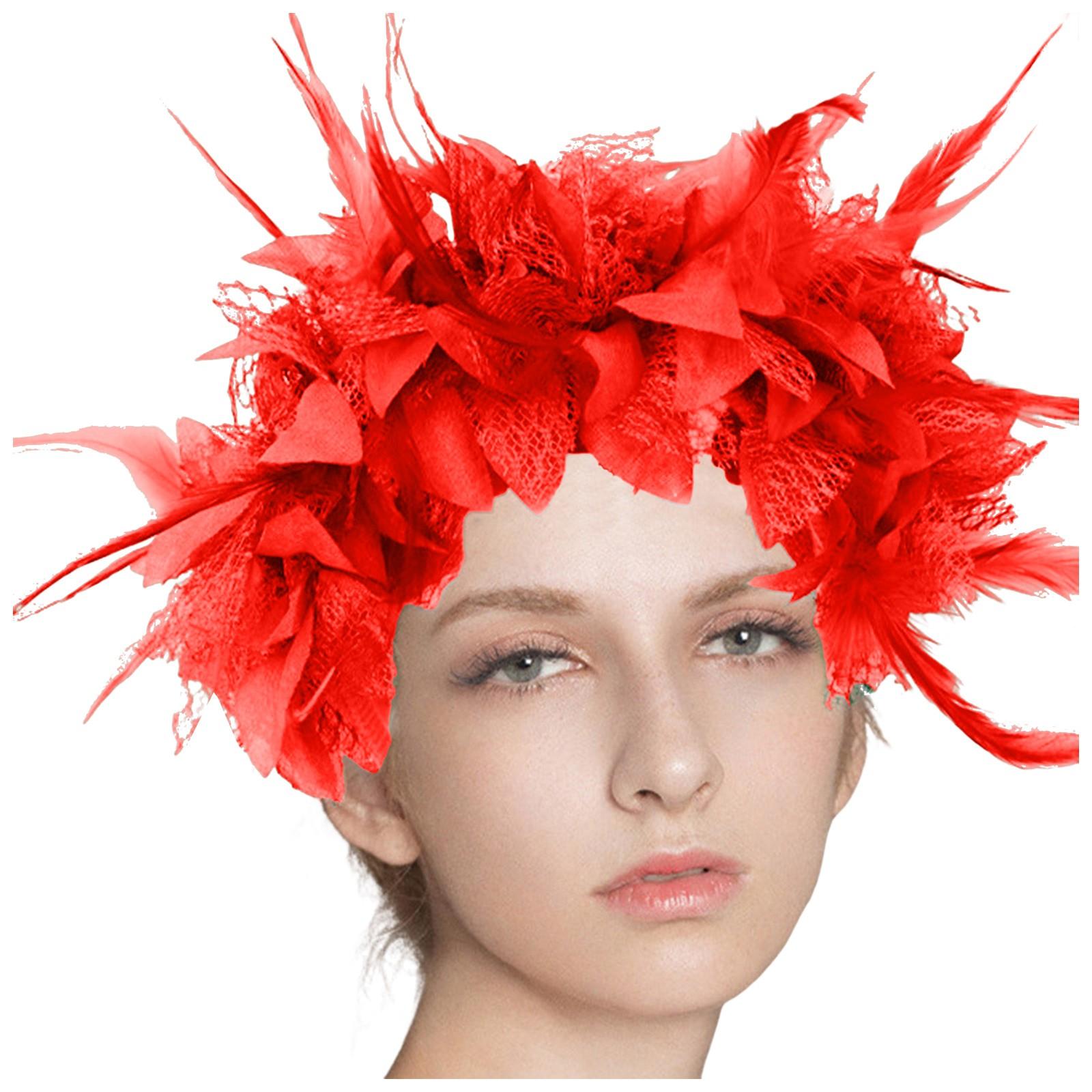 

Головной убор 1920-х годов Цветочная Чайная Вечеринка Коктейль Свадебный Головной Убор Женский Ободок для Мокрых Волос Модный Макияж Обруч для Волос Изысканные Аксессуары One Size