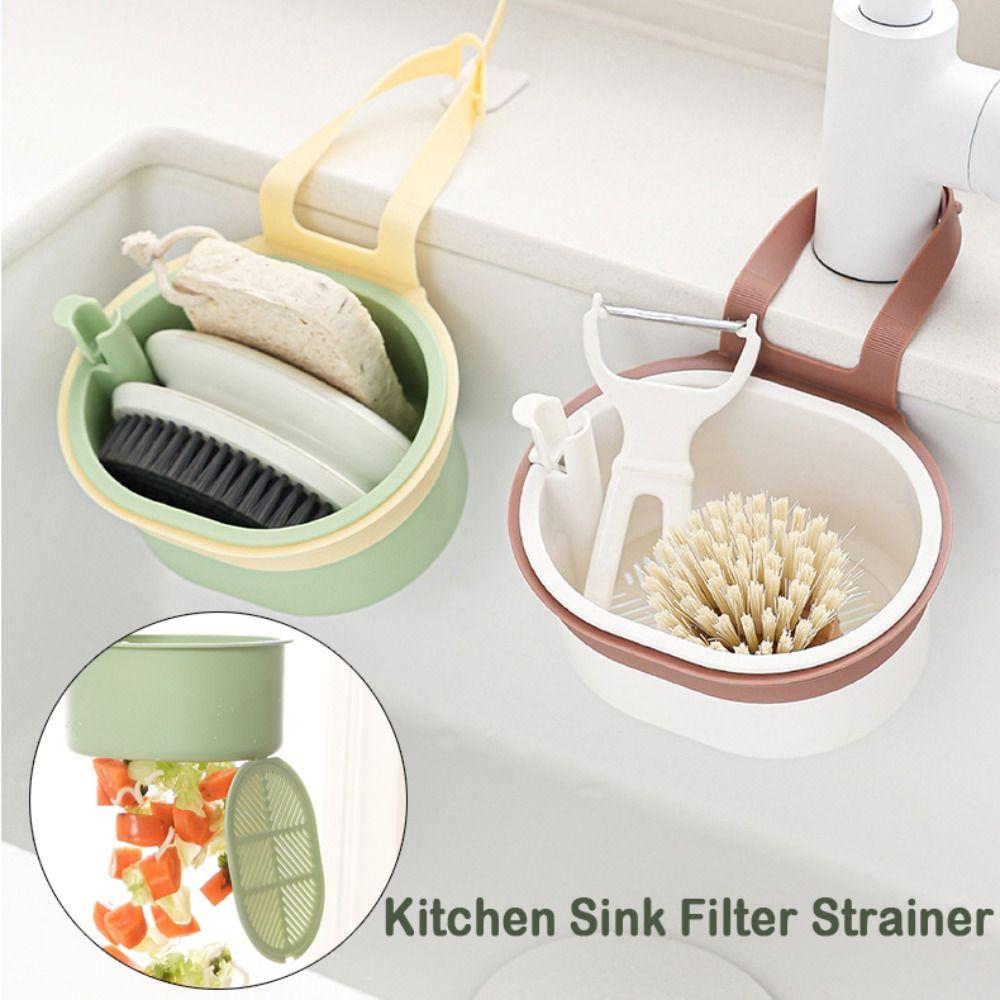 Openable Bottom Kitchen Sink Filter Strainer Separate Sink Storage Rack Sink Hanging Drain Basket