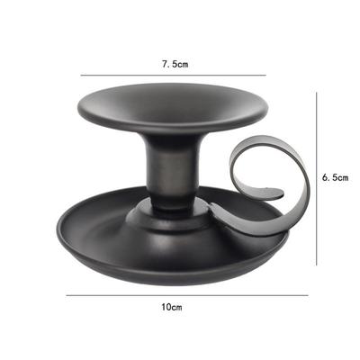 Tasse à thé bougeoir de style européen Simple en métal fer Bougeoirs de table Accessoires pour dîner aux chandelles Porte-bougie à une tête