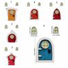 Cute Wooden House Miniatures Cartoon Fairy Door Ornaments Fluorescent Elf Door  Decor Gifts