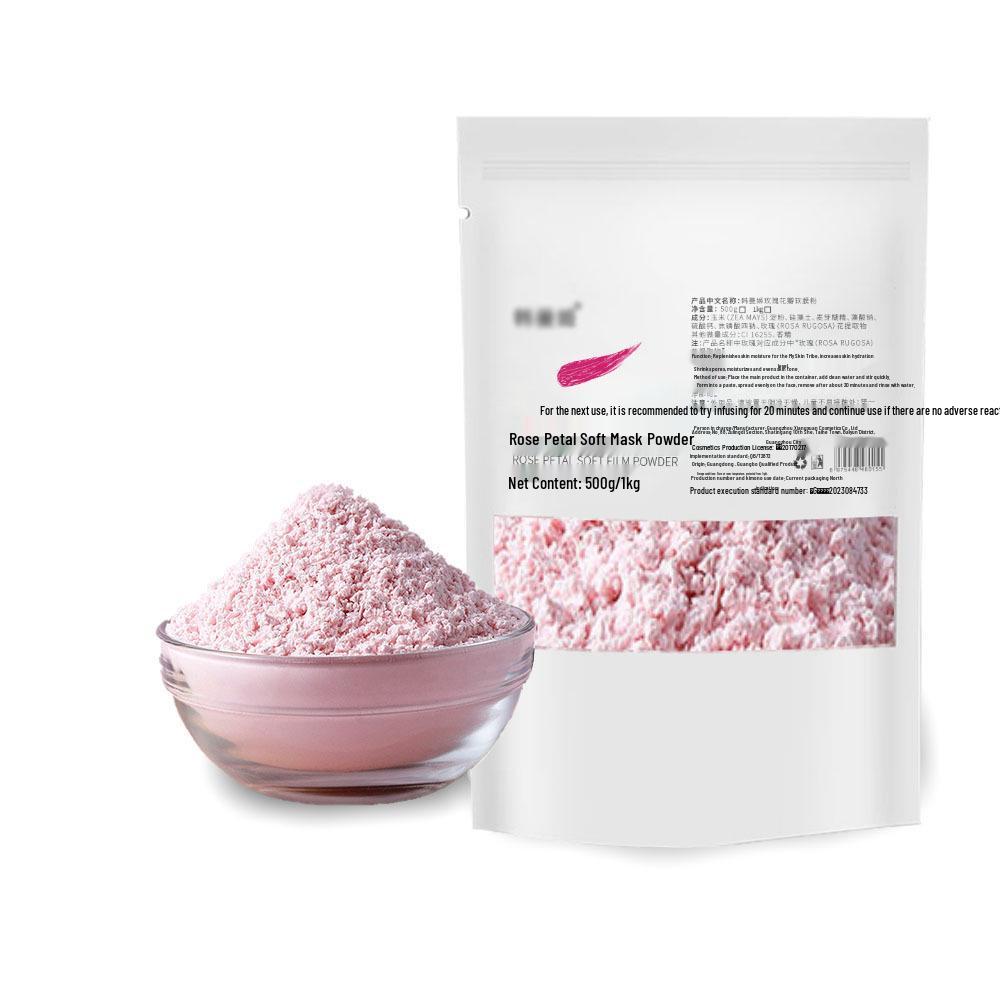 Rose Mint Hyaluronic Acid Collagen Mask Powder – Moisturizing & Hydrating Soft Face Mask