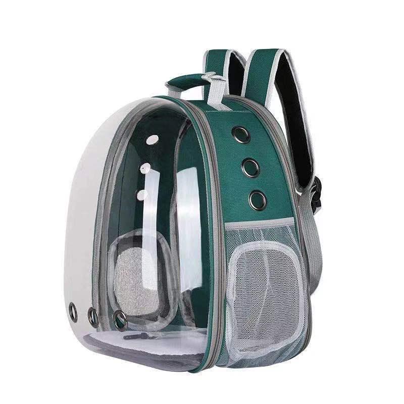 Transparent Portable Pet Backpack - Breathable Double Shoulder Travel Carrier for Cats