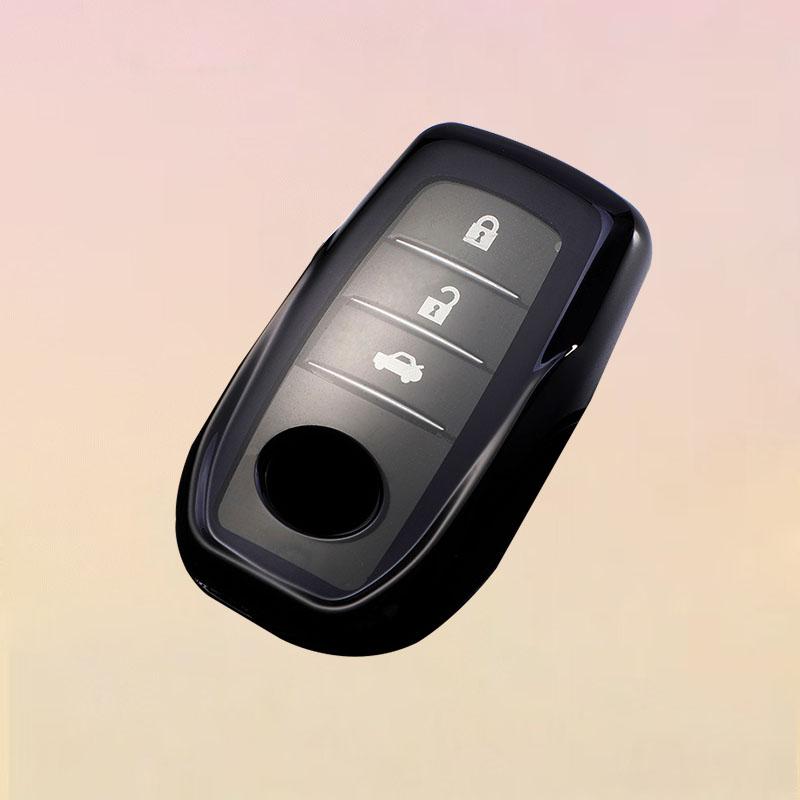 TPU Car Key Case Holder Key Cover For Toyota Hilux Fortuner Land Cruiser Prado Camry Coralla Crown RAV4 Highland LC TLK Yaris