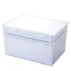 Transparenter Kunststoff A4 Schreibtischorganizer mit Deckel - Staubdichte quadratische Ablagebox