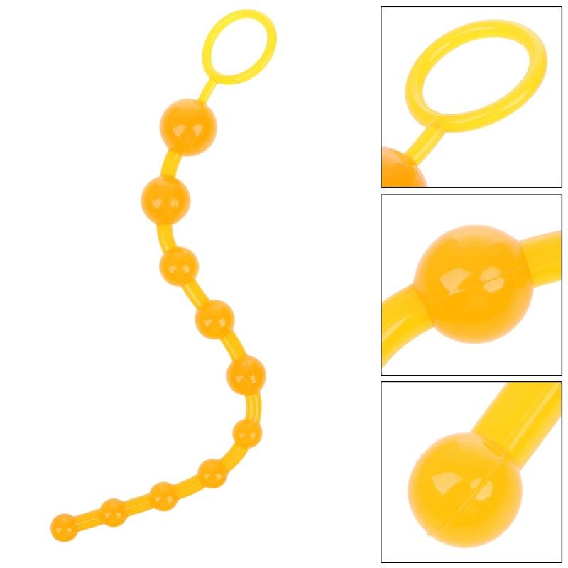 10 Beads Soft Rubber Anal Plug Beads Long Orgasm Vagina Clit Pull Ring Ball Butt Toys Adults Women Stimulator Sex