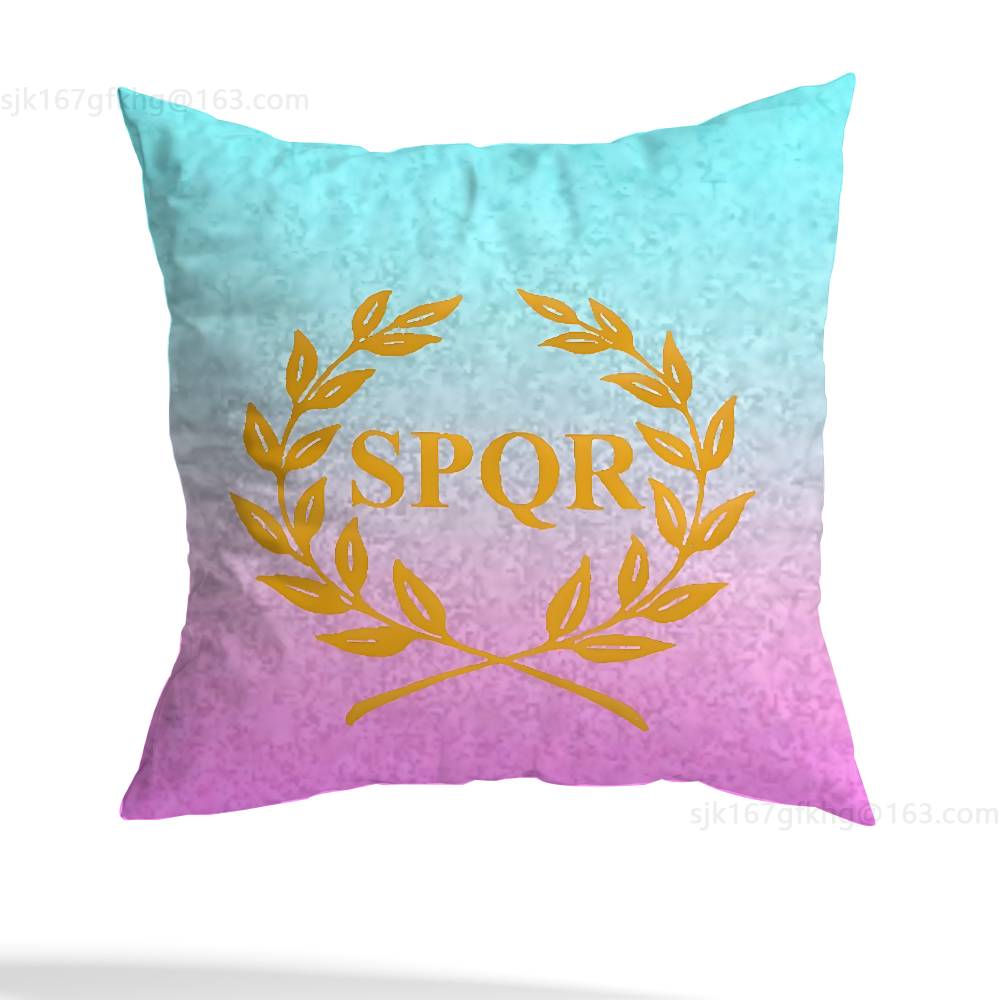 Retro Spqr Roman Empire Pillowcase Casual Style Decoration, Suitable for Home Decoration (excluding Pillow Core)