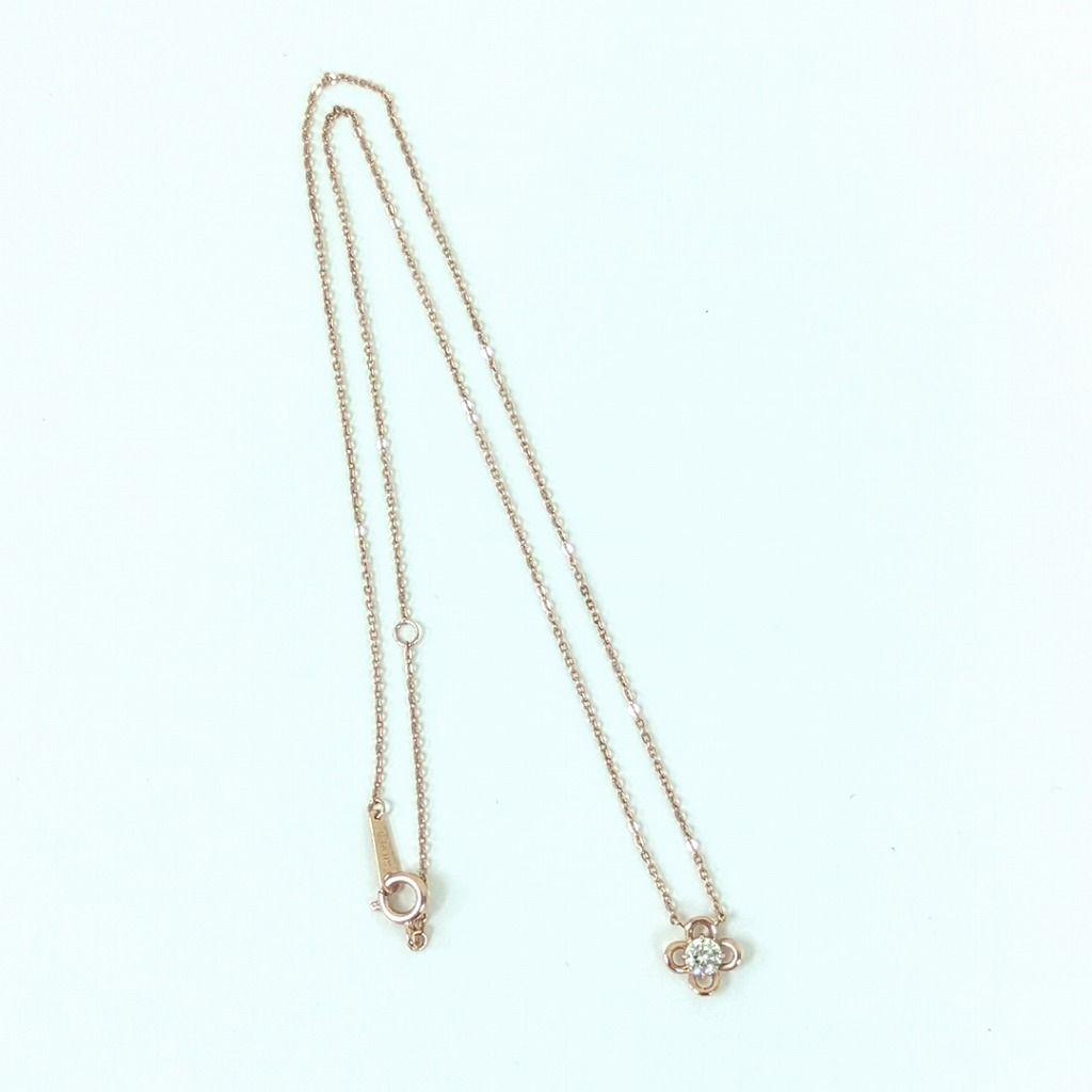 Used Canal 4 Flower Motif 1 Necklace Silver Rose Gold Color
