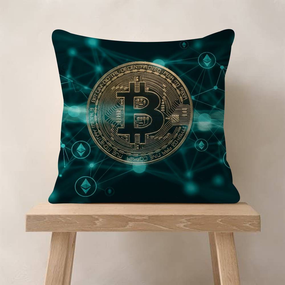 Биткоин Крипто Криптовалюта Btc Персонализированная Подушка Чехол от Пыли Спальня Дети Вечеринка Украшение Наволочка День Рождения Дети