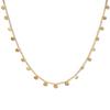 French Geometric Disc Fringed Pendant Necklace Titanium Steel Gold-Plated Individual Cold Wind Jewelry