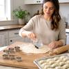 Stainless Steel Dumpling Mold Set Manual Dumpling Maker Multi-Piece Kitchen Tool for Shaping and Sealing Dough Pastry and Dumplings