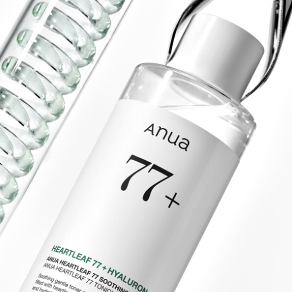 Anua Heartleaf 77 Soothing Toner 500ml + Moist Skin Pack Cotton Pads 1 Pack