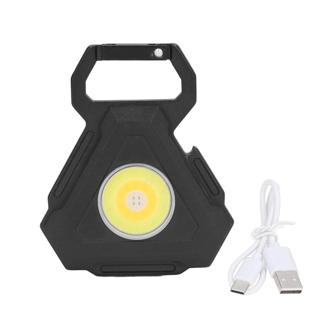 COB Keychain Flashlight Small 7 Light Modes USB Charging Pocket Light with Folding Stand Bottle