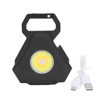 Lanterna Chaveiro COB Pequena 7 Modos de Luz Carregamento USB Luz de Bolso com Suporte Dobrável Garrafa