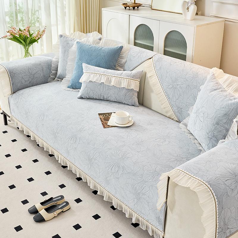 Chenille Textures Sofa Cover Universal Non-Slip Couch Cover Towel Sofa Protective Mats for Living Room Decoration Sofa Cushion