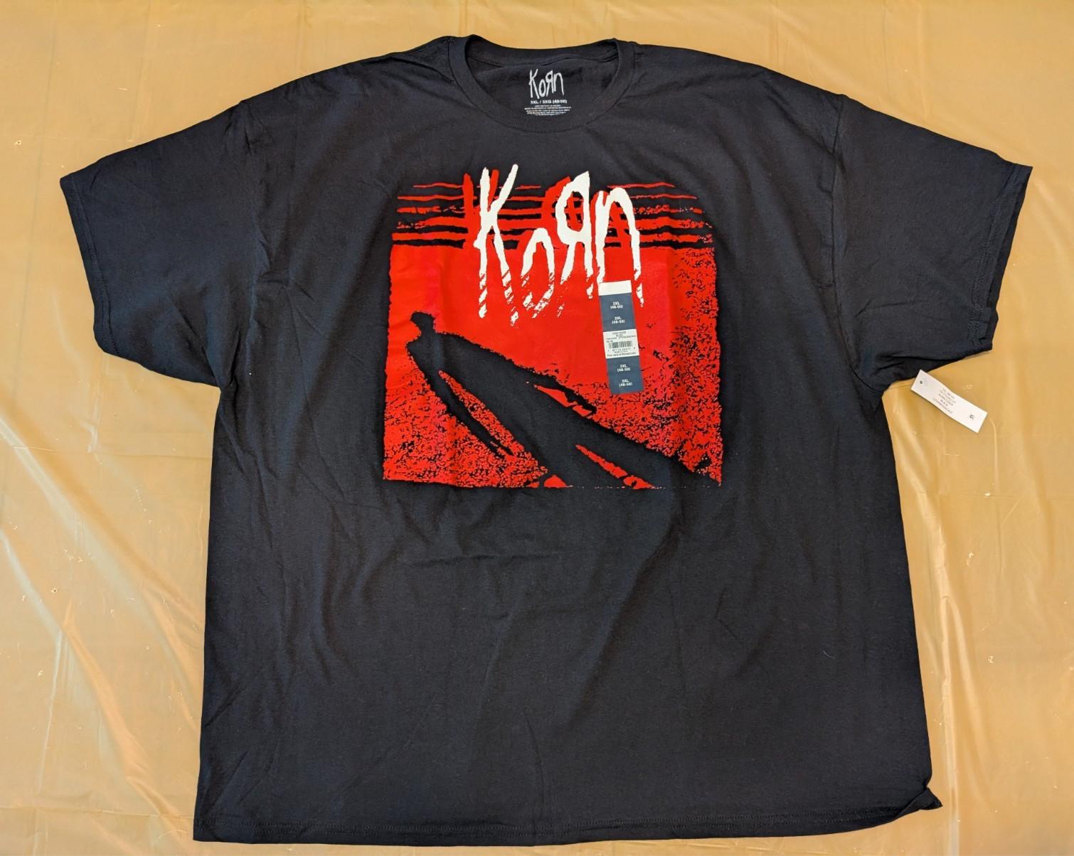 KORN Shadow Man Black Band T Shirt 3XL NWT Metal Unisex T-Shirt S