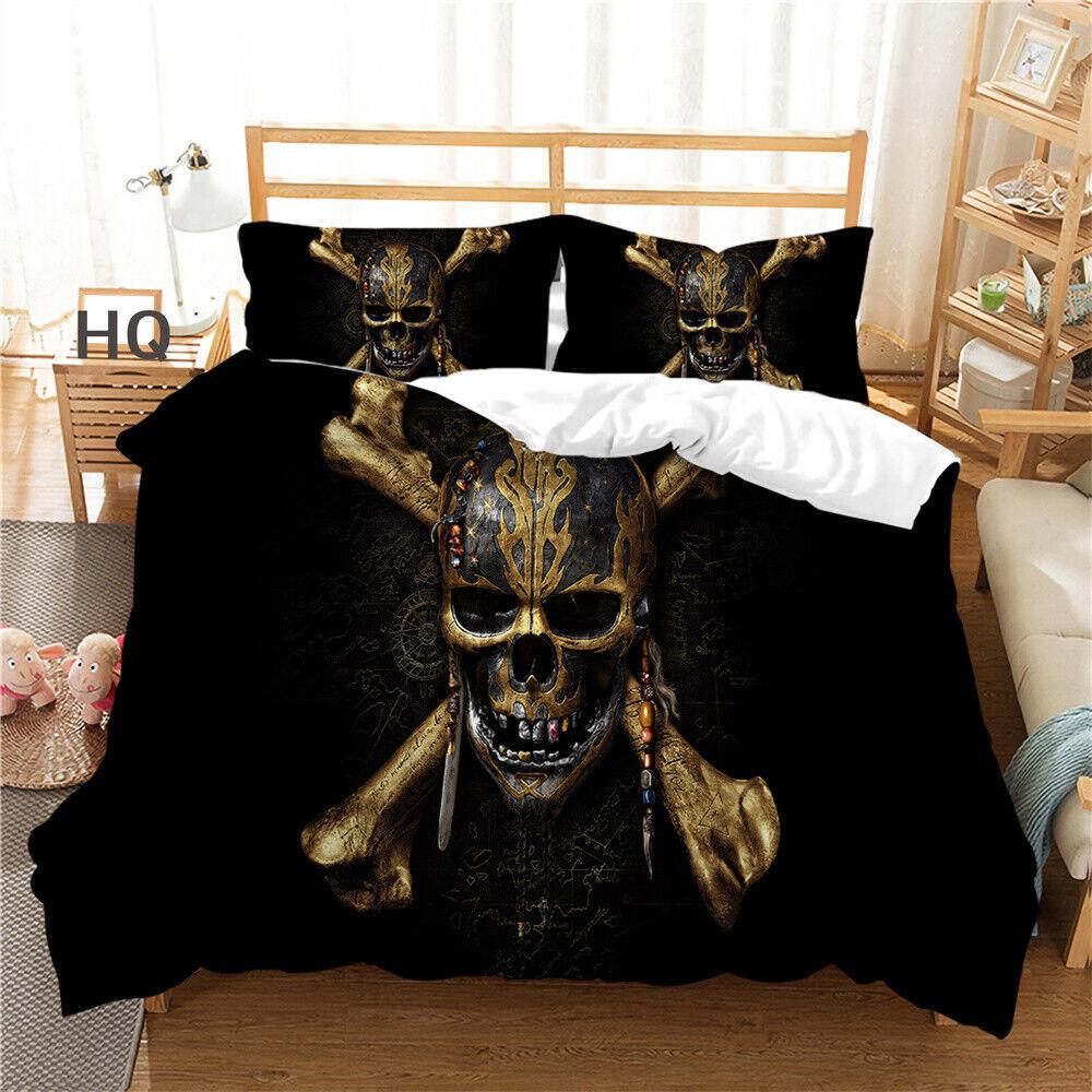 Skull Printing Duvet Cover Youth Bedroom Decor Bedding Suit Comforter Cover