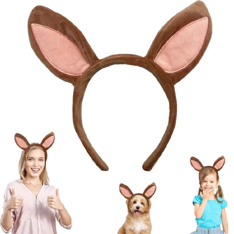 Fasce per Capelli in Peluche a Forma di Animali dello Zoo, Cerchietto con Orecchie, Fascia per Capelli Safari nella Giungla, Cerchietto per Capelli Cosplay per Halloween, Compleanno