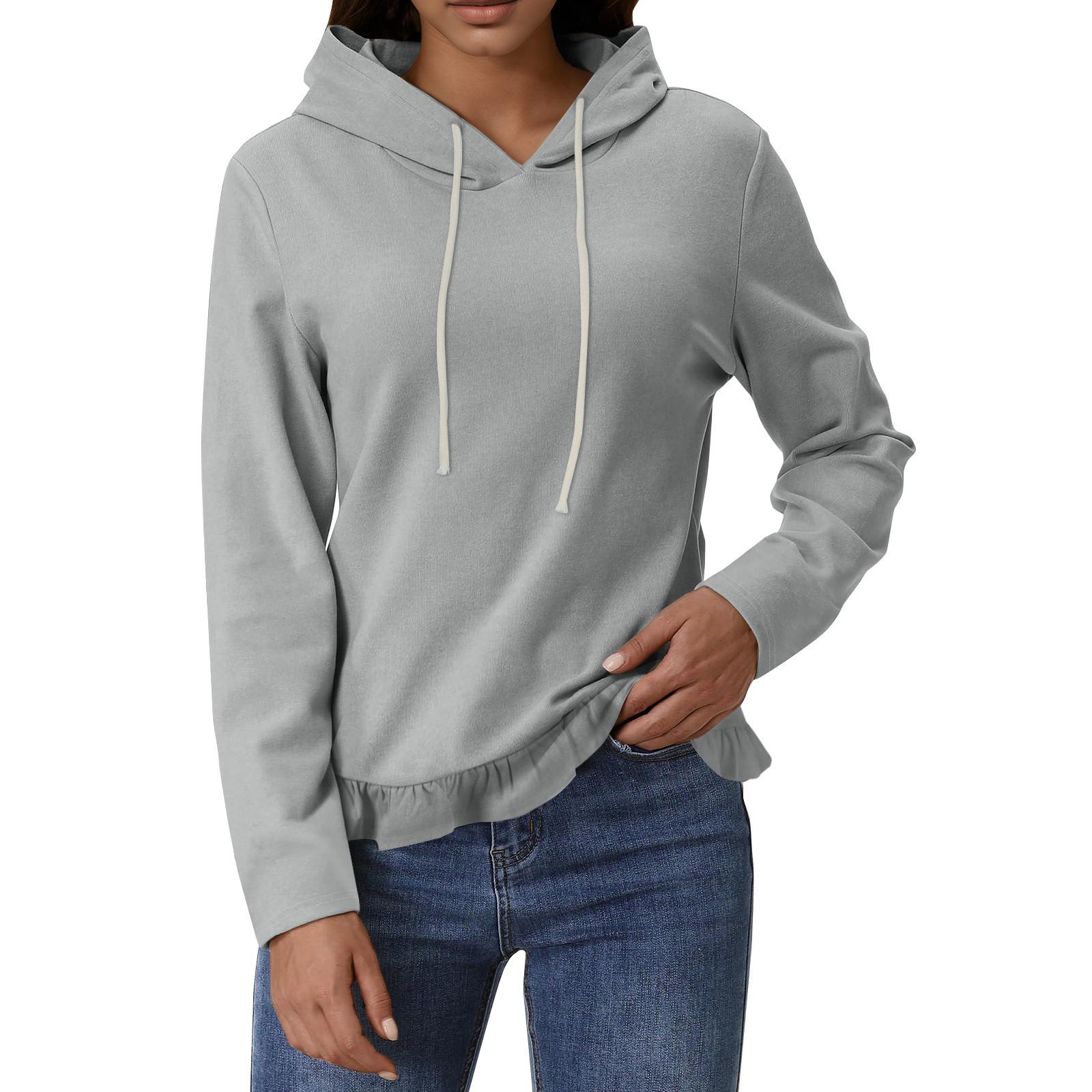 

Толстовки для девочек-подростков с длинным рукавом и принтом букв, повседневные графические толстовки с капюшоном, пуловер с завязками, симпатичная толстовка большого размера S