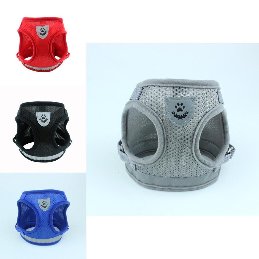 Dog Harness Breathable Mesh Reflective Chest Vest For Small To Large Dogs