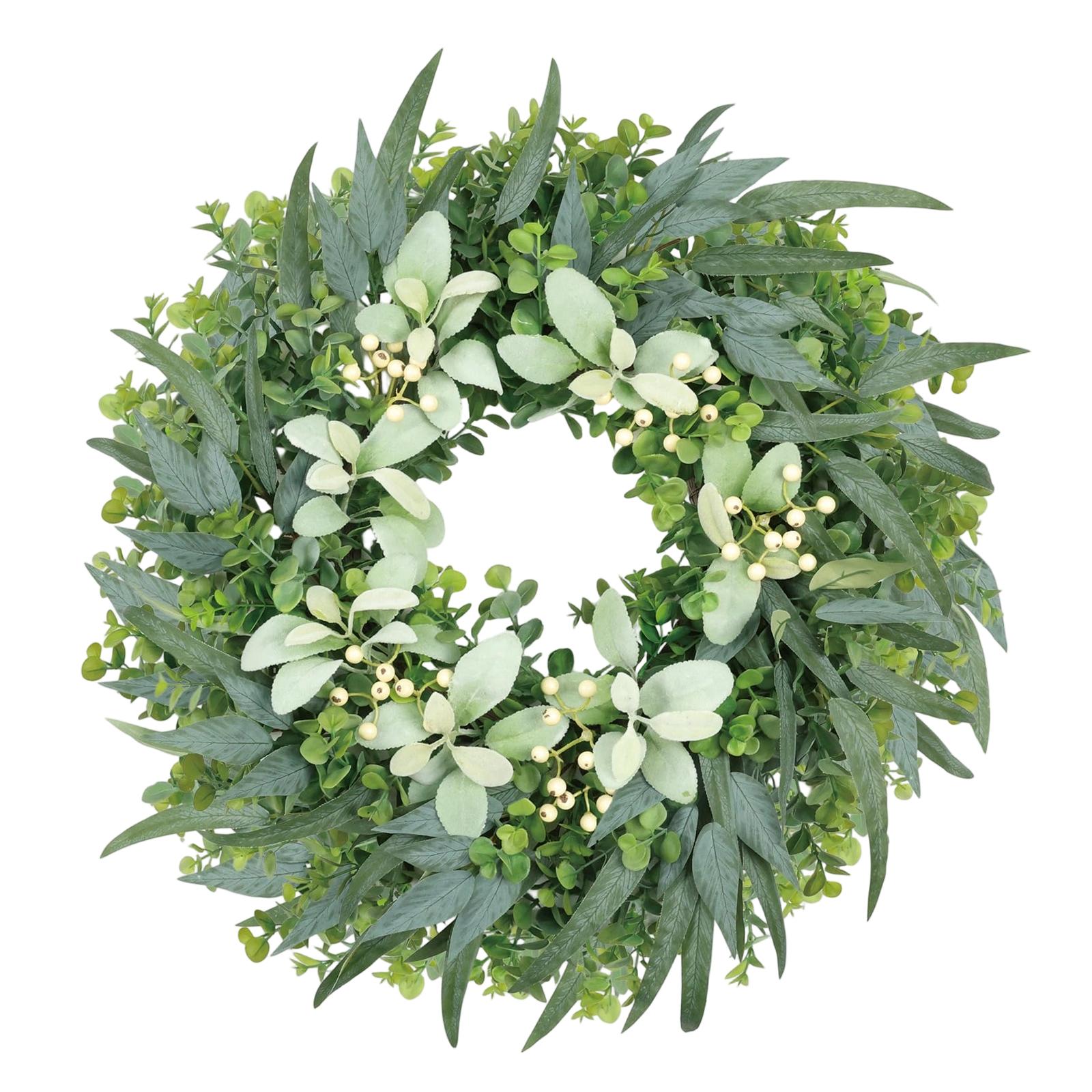 Wreath Simulation Leaf Wreath  Hot Wreath Spring And Summer Door Hanging Decorative Ring One Size
