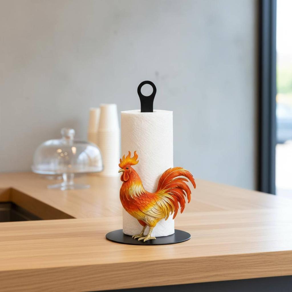Paper Towel Holder Freestanding Fits Jumbo Rolls Rustic Farmhouse for Kitchen