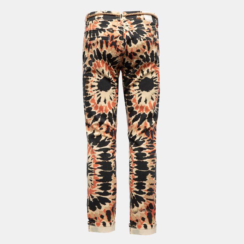 Pantalon taille basse imprimé wwodstock avec ceinture en corde Femme PLEASE
