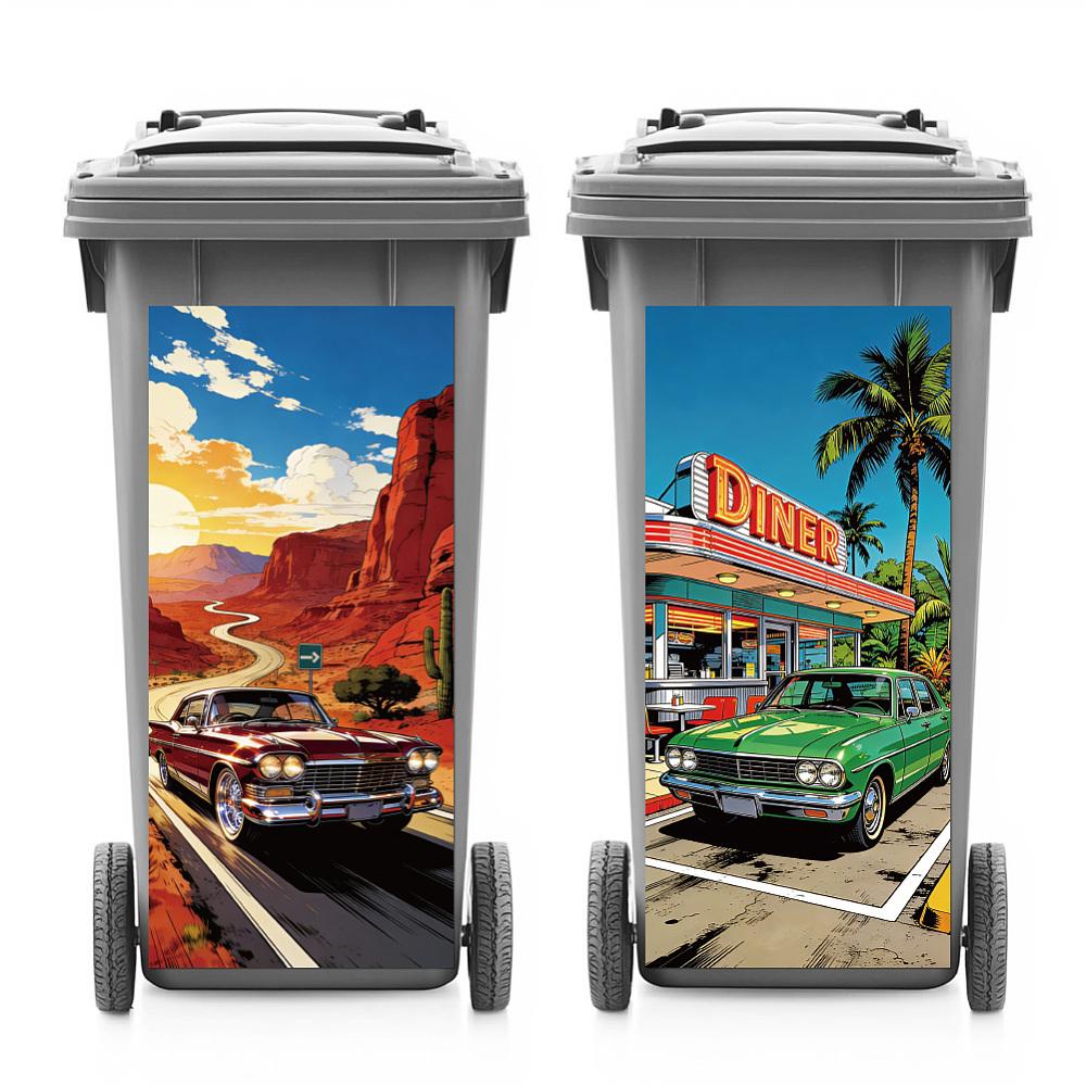 PVC Stickers Self-adhesive Decorative Stickers Decals for Trash Decoration Car 820x380mm