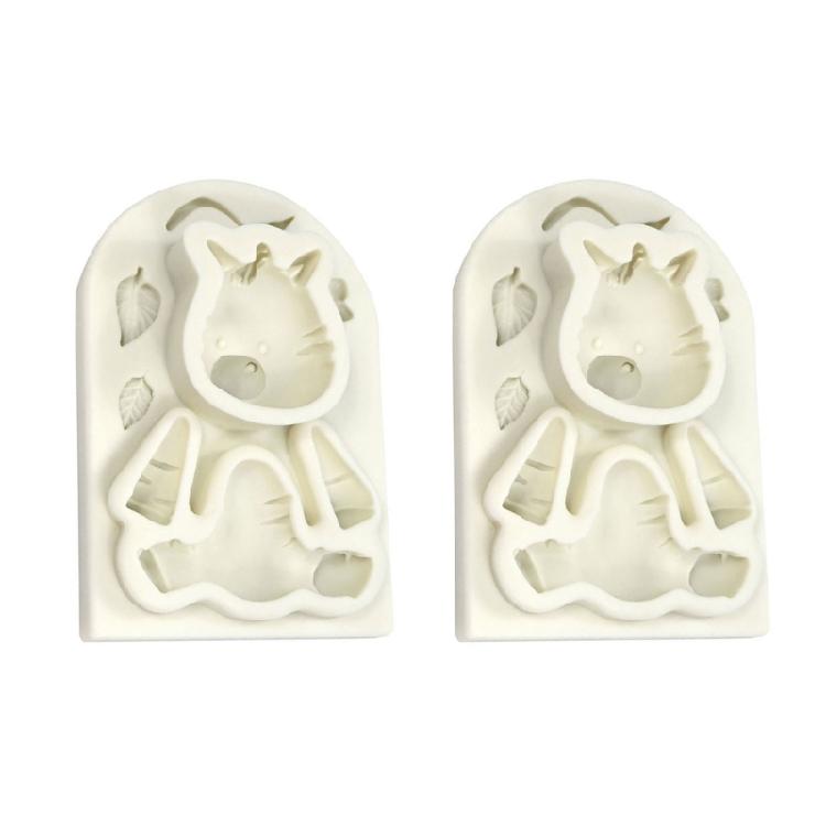 Pack of 2 Silicone Molds Chocolate Molds Animal Shape Fondant Molds Baking Moulds Dessert Making Molds Silicone Texture
