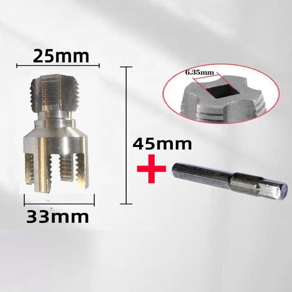 Internal/External Thread PVC Pipe Threader Kit 4/6 Points Thread Tap Waterpipe Tapping Tool