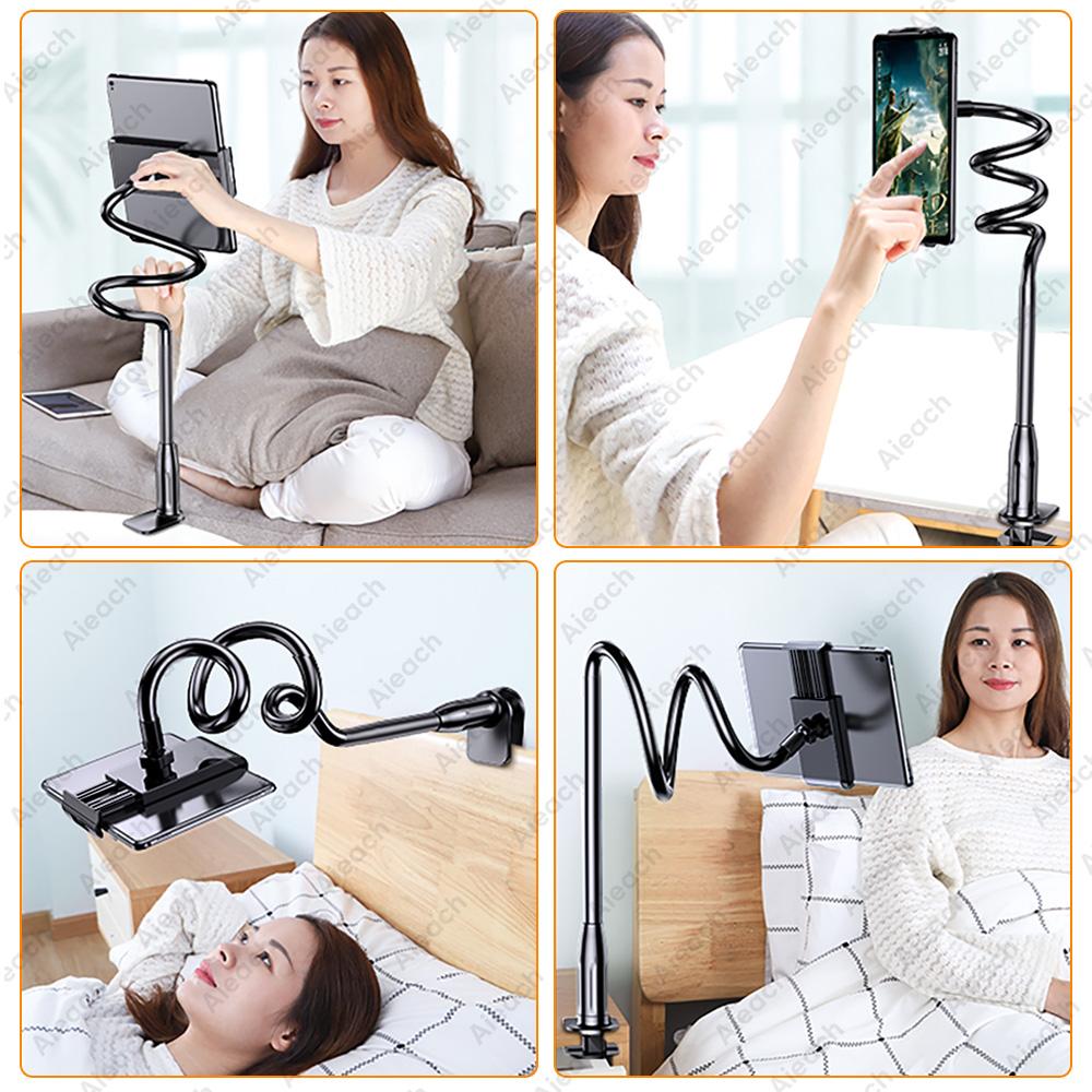 1PC Supporto per Tablet per Letto Scrivania Collo di Cigno Supporto per Tablet Flessibile Braccio Lungo Morsetto Porta Tablet da 11 pollici Per Smartphone Redmi Lenovo Pad