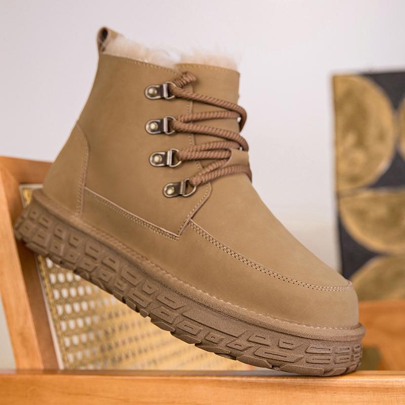 The Latest Autumn and Winter Thick Soled Snow Boots with High Tops and Warm Cotton Shoes Thick Men's Cold and Frost Resistance
