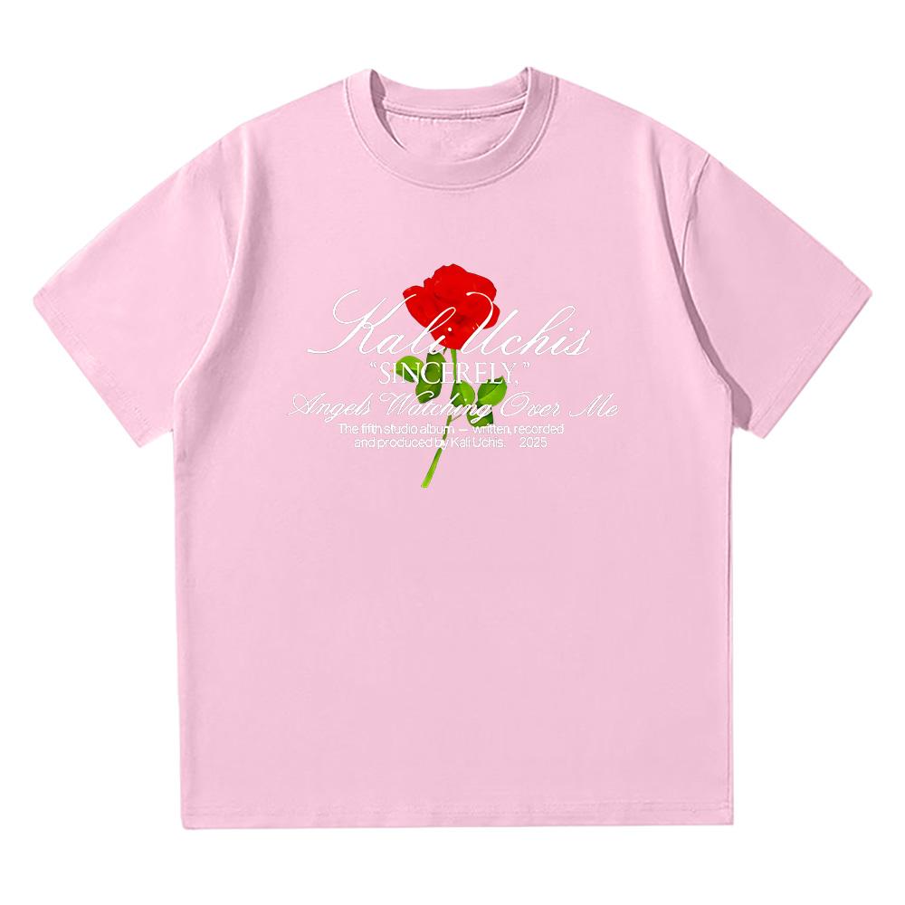 Kali Uchis Sincerely Rose Shirt T Shirt for Women/Men Casual Cotton T-shirt Summer High Quality Crewneck Short Sleeve Loose Tee