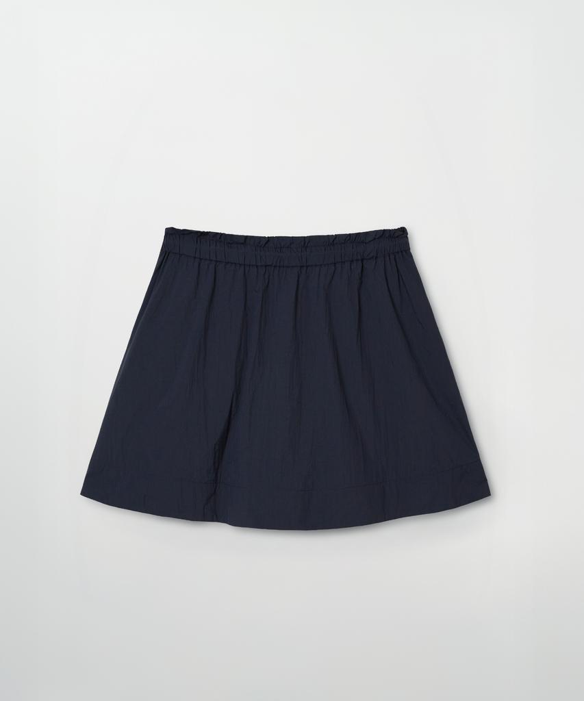 Seteo (W) Logo String Nylon Flare Skirt Navy
