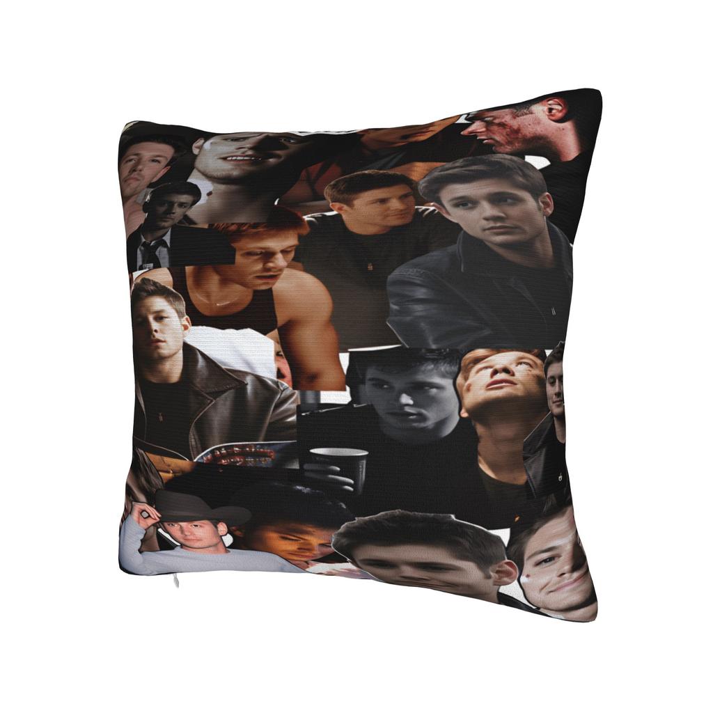 Sam Winchester Supernatural Collage Printed Pillow Cover Comfy Cushion Cover Vintage Pillow Case For Chair Sofa Home Decor